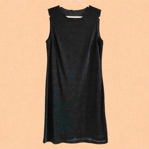 Vintage 90's Algo LBD sparkly metallic knit dress